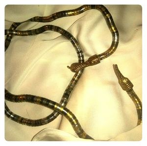 Lucci tri color snake necklace